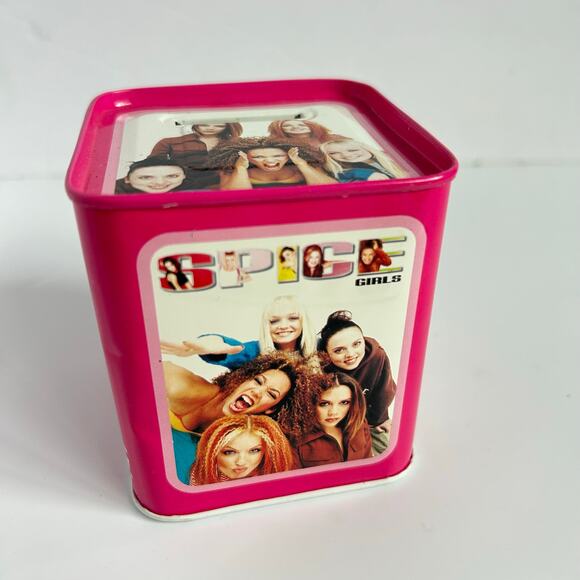 Vintage Spice Girls Pink Coin Bank 1997 Girl Power Pop Collectible Memorabilia - Picture 1 of 4